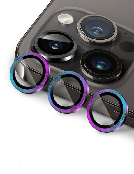 All in one aluminum glass camera lens protector for iphone 15 Pro