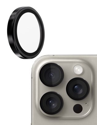 Apple iPhone 16 Pro/16 Pro Max Camera Protector Glass - Black
