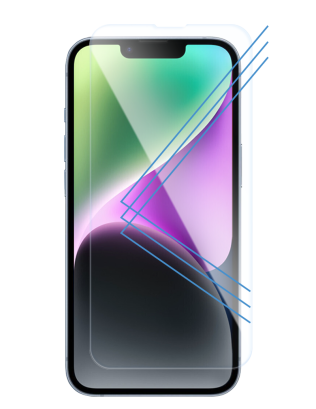 Apple iPhone 13/13 Pro/14 Blue Light Tempered Glass Screen Protector with GuardPlus Promise