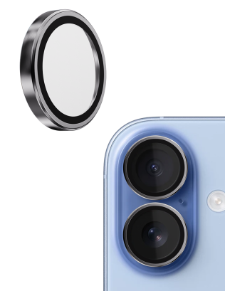 Apple iPhone 17/iPhone 16/iPhone 16 Plus Camera Protector Glass - Silver