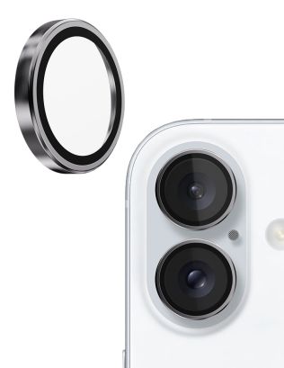 Apple iPhone 16 and 16 Plus Camera Protector Glass - Silver