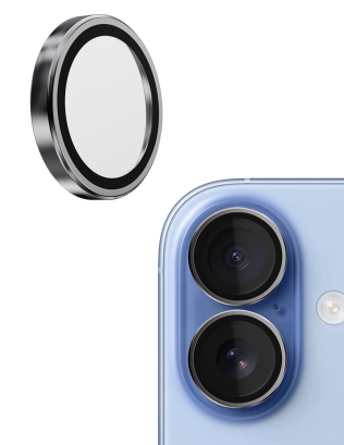 Gadget Guard silver camera lens protector for iPhone 17, 16, and 16 Plus