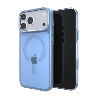 Powder Blue Slim Guard iPhone case shown from front and back.