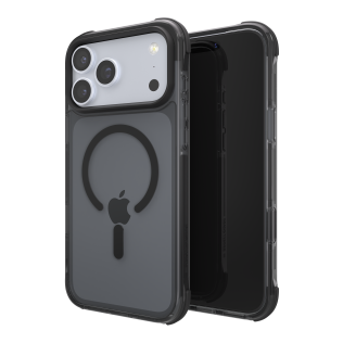 Smoke Total Guard iPhone case shown from front and back.