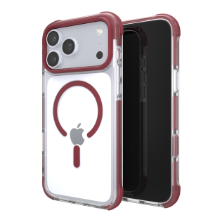 Wine Total Guard iPhone case shown from front and back.