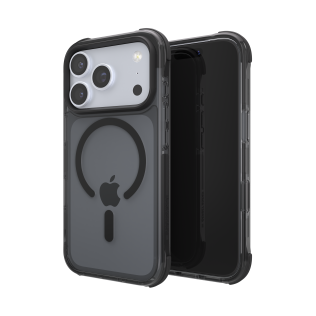 Smoke Total Guard iPhone case shown from front and back.