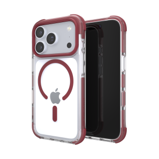 Wine Total Guard iPhone case shown from front and back.